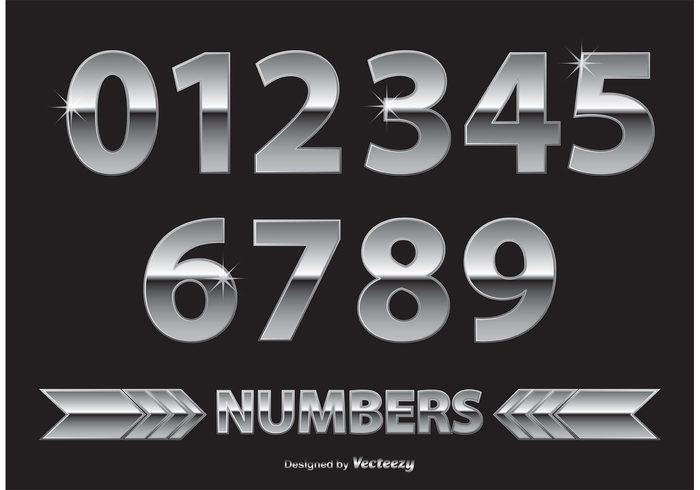 Zero vector typography typeset type trendy text symbol sign reflection numeracy numbers metal numbers metal effect metal letter illustration icon hi tech gray font Design Elements cool communication chrome numbers Chrome character alphabet abc 