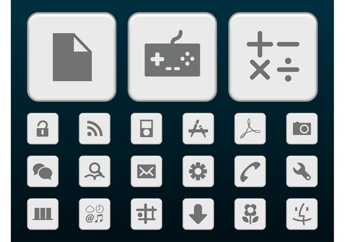 technology tech squares square settings iPod icons icon Geometry geometric shapes gaming file download controller buttons 
