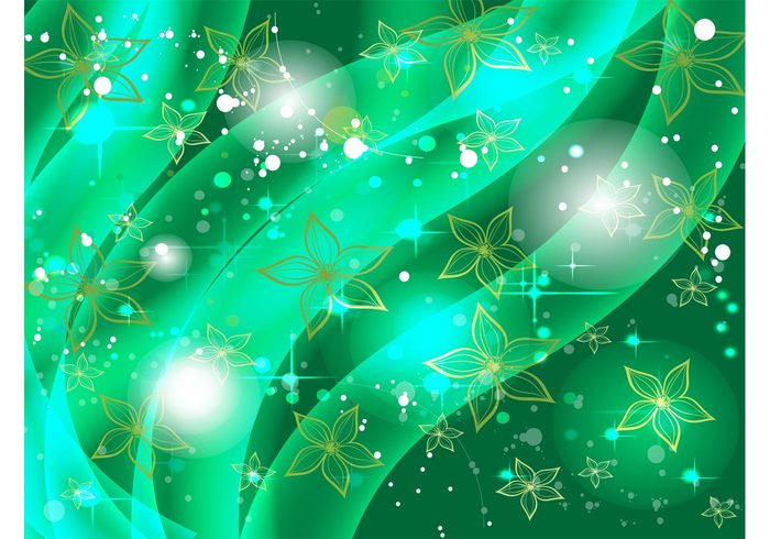 vector background stars sparkle shine luxury life jewel health green gem flowers floral emerald dots brilliant 