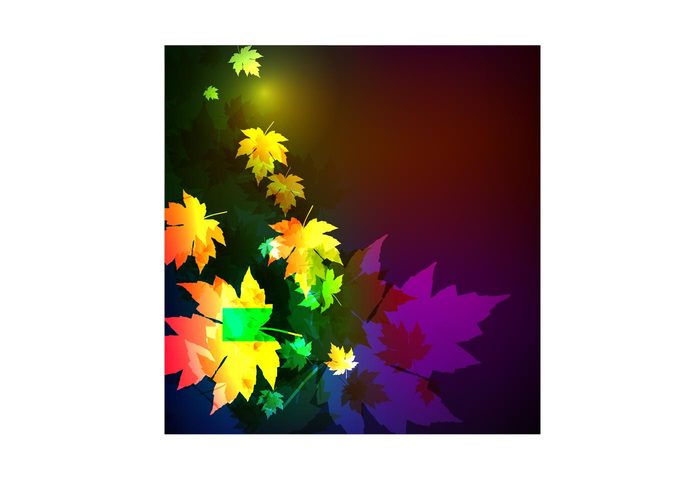 vector layout rainbow radiant plants nature leaves leaf grow gradient glow decoration colorful Abstract vector 