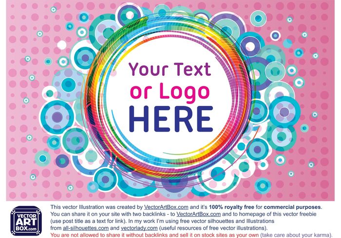 Your text here Visual identity Rainbow gradient promotion promo poster fresh flyer dots Commercial use colorful bubbles advertising 