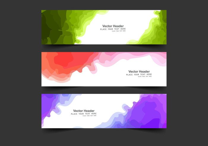 watercolor variation technology Stain set paint header frame design Compositions business black background backdrop abstract 