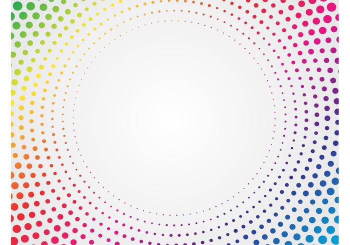 wallpaper round rainbow pop art halftone frame dots decorative decoration colorful circles background abstract  