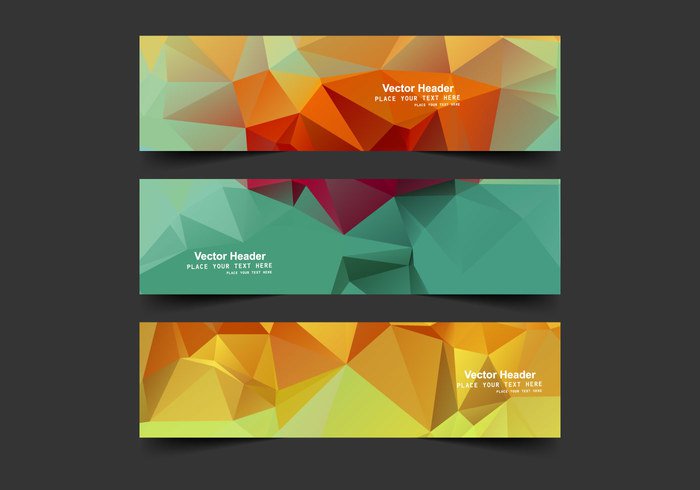 triangle technology shape set polygon poly low header geometric business black banner background backdrop abstract  