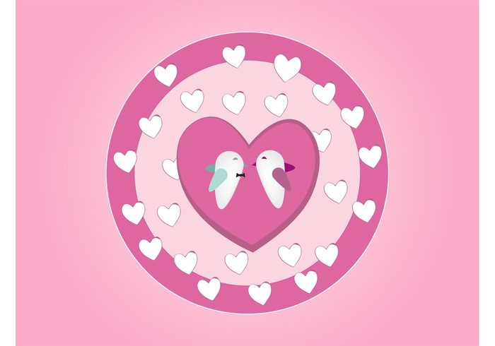 wings valentines day romantic romance male love kissing kiss hearts female cartoon birds beaks animals 