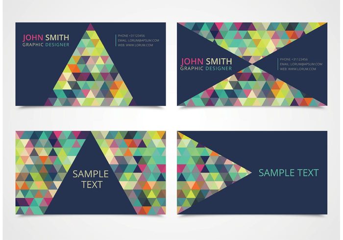 web triangle texture template style stationery presentation polygonal card polygonal business card polygonal paper office name modern light letter layout geometric decoration dark company collection card business cards business card template business bright blank banner advertise abstract 