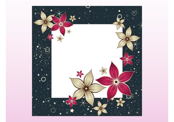 stars spring plants photo frame petals nature hearts flowers decorations card border blossoms bloom Backgrounds 