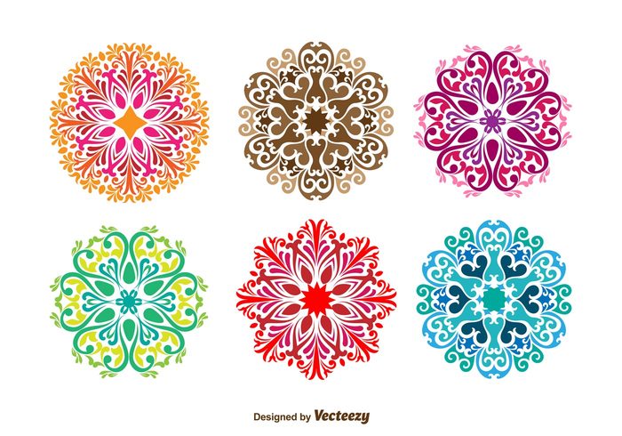 vintage shape round retro pattern ornamental ornament moroccan Mandala lace indian flower floral ornament floral decoration decor circular circle background arabesque antique abstract 