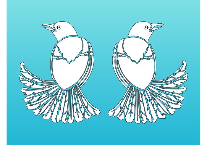 wings wedding invitation Tails Simplified pigeon peace minimal love feathers Dove vector birds beaks animal 