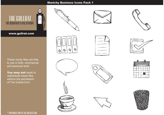 work sketchy productivity Organize office icons icon hand drawn corporate business 