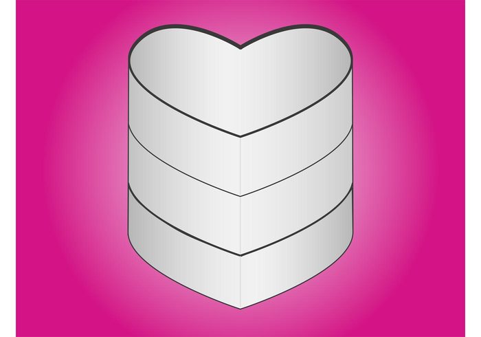 valentine three-dimensional silver romantic romance Relationship love logo icon heart vector greeting card emotions decoration crush 