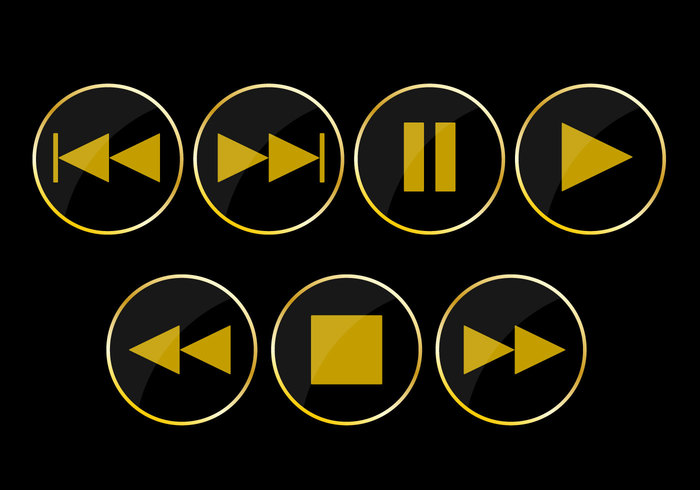 symbol start shine shape record push play button icons play button icon play button play plastic pause next music modern media isolated internet icon gray gold glossy forward digital circle Chrome button business bright black audio active  