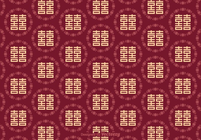 wedding wallpaper vector traditional tile texture symbol seamless repeat pattern ornament oriental marriage illustration happiness engage eastern double happiness double Design Elements chinese china background Asian asia 