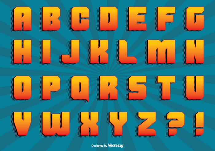 word typeset type text template symbol stylized style sign shiny shadow set retro letter isolated graphic gradient fun alphabet fun font element decorative cute comics comic style comic letters comic letter comic alphabet color collection character Cartoon style calligraphy background alphabet set alphabet abcd abc  