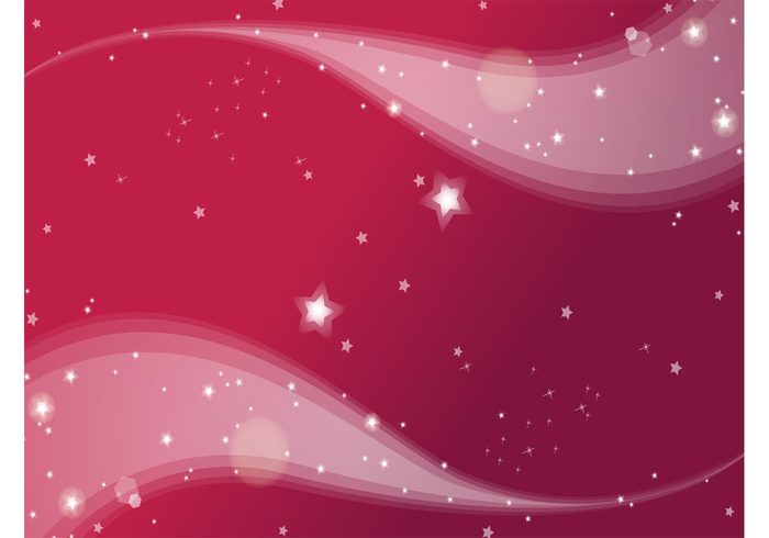 vector swoosh swirl stars sparkle sky shine shapes red night gradient dots curves circle backdrop 