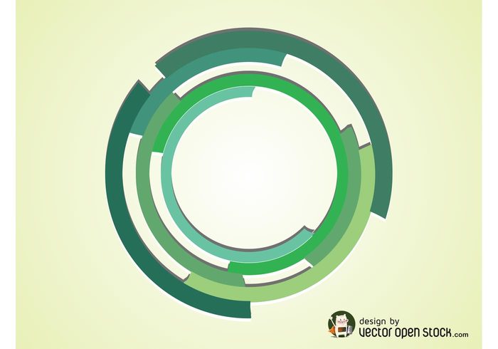 template round rings logo icon Geometry geometric shapes futuristic frame circles abstract 