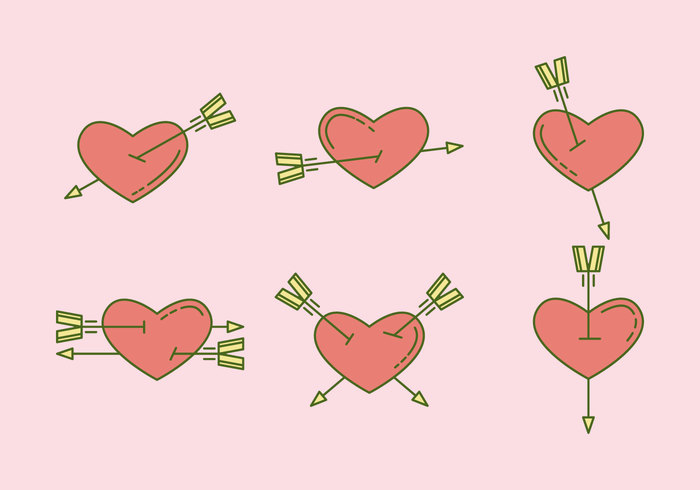 sweet simple shapes shape romantic romance passion love icons icon heart happy arrow through heart arrow 