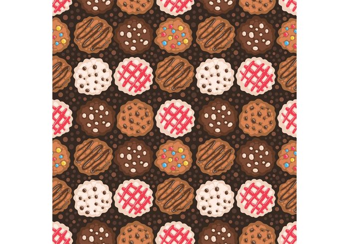 sweet seamless pattern food dessert pattern dessert cookies cookie pattern Cookie chocolate chip cookies chocolate chip chocolate chip candy 