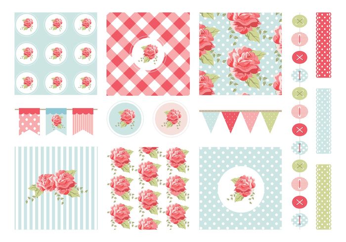 vintage vector texture stripe stationary spring shabby chic shabby set seamless scrapbook scrap-booking scrap rose romantic retro print polka dot pattern paper love lace Garland garden flower floral fabric english rose element elegant design decoration collection chic button border blossom bloom background  