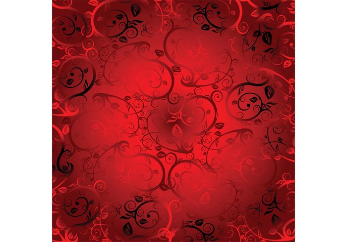 textures Textiles shapes shape scroll romantic red print pattern nature love graphics flower drawing decorative abstract 