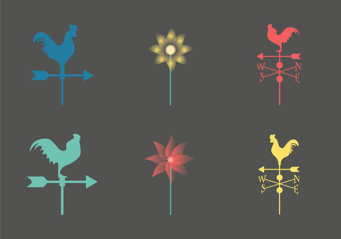 west weather vane weather south silhouette rooster north icon east climate 