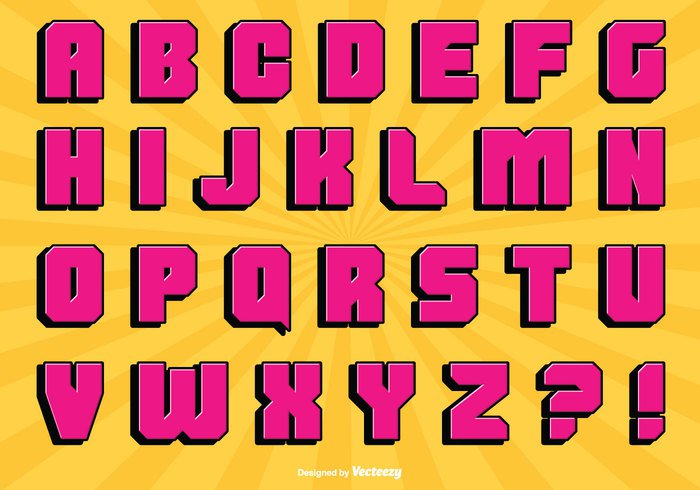 word typeset type text template symbol stylized style sign shiny shadow set retro letter isolated gradient glossy fun alphabet fun font element decorative cute comics comic letters comic alphabet colorful color collection character calligraphy background art alphabet set alphabet abcd abc 