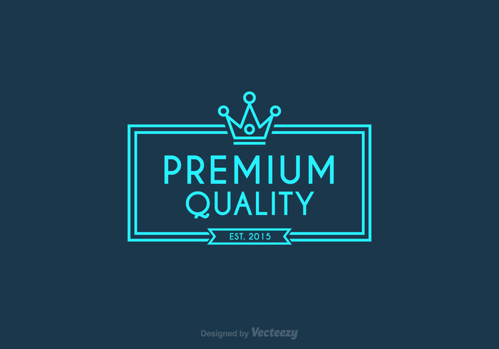 vector trendy template style sticker stamp space simple sign quality product premium outline minimalistic logo line label insignia icon hipster graphic frame EPS emblem element design crown logo crown copy contour border background  