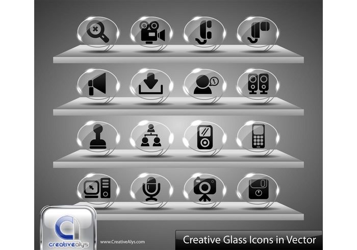vector icons vector glass icons glass icons creative icons creative glass icons 