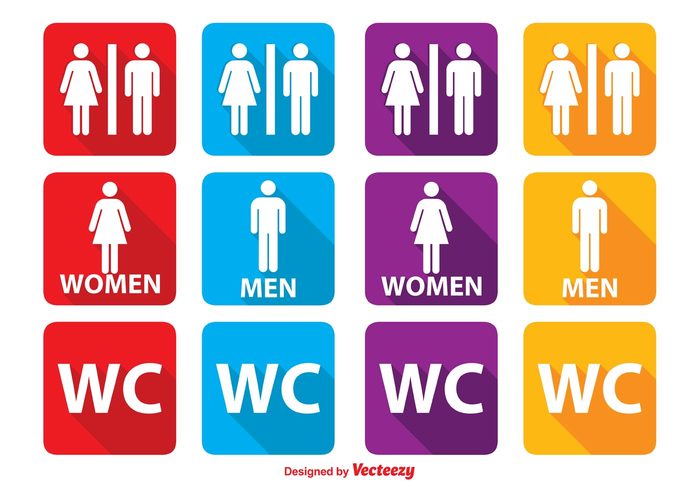 women wc icons wc washroom vector toilet symbol sign Sanitary room restroom icons Restroom rest room public point pictogram people men male long shadow lavatory lady label illustration icons icon girl Gentleman gender flat female family entrance enter boy bathroom 