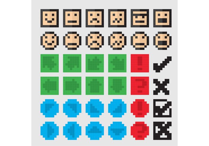 web user up social right question point pixel icon pixel message left interface icon happy game faces face emoticon down cursor chat button angry 8 bit icon 8 bit 