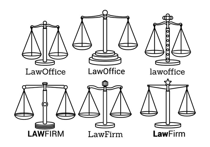symbol shape scale outline office logo legal lawyer law offices law office logo law office Law Justice identity element design corporate company business black and white Balance attorney 