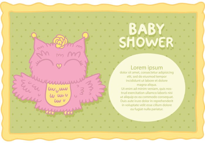 shower invitation shower owl newborn it's a girl greeting cute owl cute child bird baby shower owl baby shower invitation baby shower card baby owl baby animal 