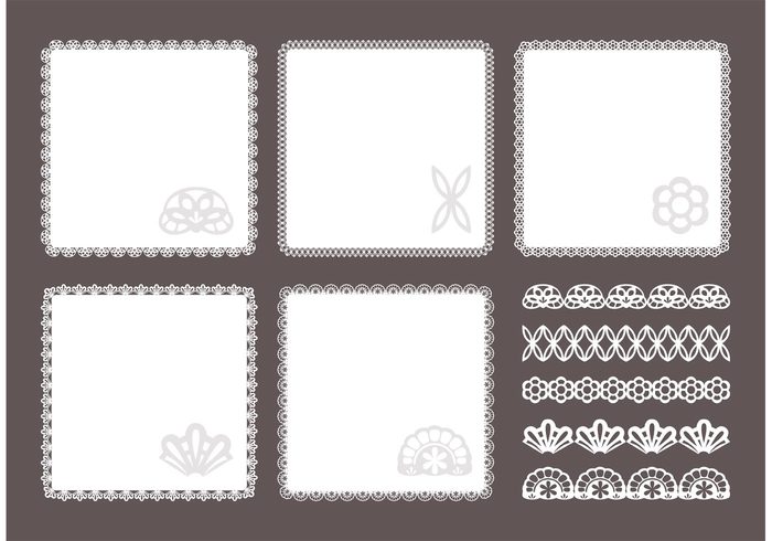 white vintage victorian vector texture template square doily square scrapbooking scrapbook round retro rectangular pattern ornament lace isolated frame element dot doily design decorative decoration cute color classical circle border background 
