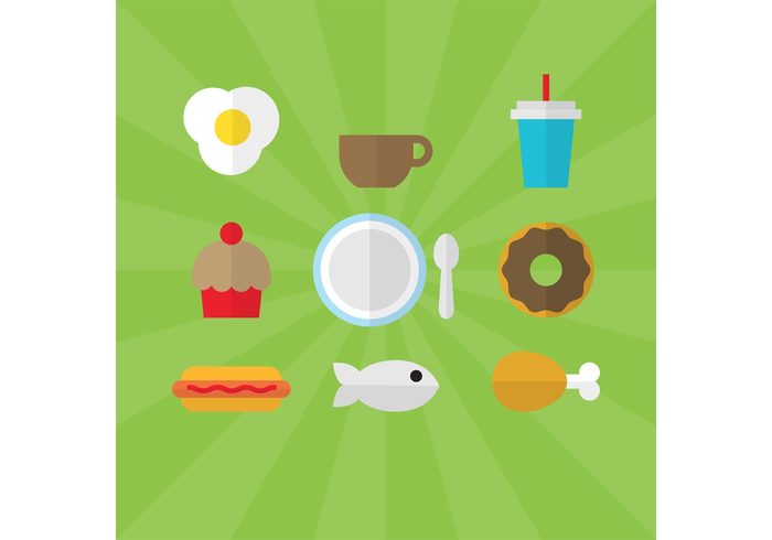tea symbol sweet snack shape set sausage restaurant plate object mug kitchen icon hot Fried food flat fish egg drink donut dish daily products cupcake cup cooking coffee chicken meat chicken legs canape cafe breakfast beer appetizer 