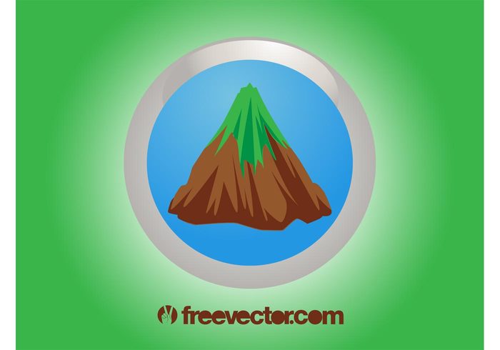 Summit sticker rocks plants Peek nature mountain logo icon ecology button badge 