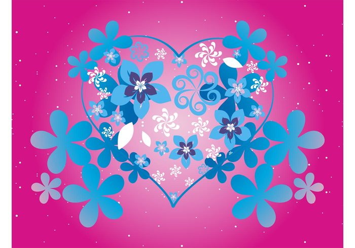 valentines day snow romantic romance plants pattern nature love greeting card flowers dots colors colorful 