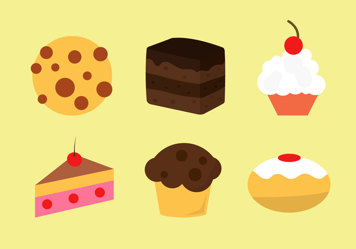 symbol sweet sugar snack set pastry muffin ingredients illustration icon food flat design flat dessert cream Cookie chocolate cake slice isolated cake brownie breakfast bakery baker abstract  