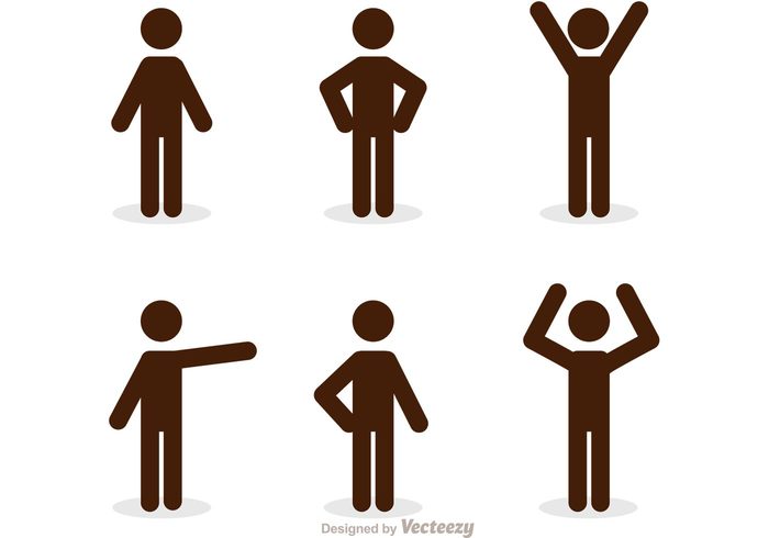 stick figure icon silhouette position pointing person people movement man male isolated icon human body Human figure icon figure expression character cartoon boy Body language body arms  