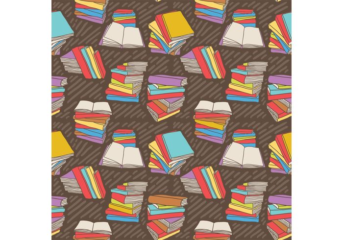 stack of books pattern stack of books stack school pattern school reading read library learning learn knowledge educational education pattern education drawn cartoon books pattern books book pattern 