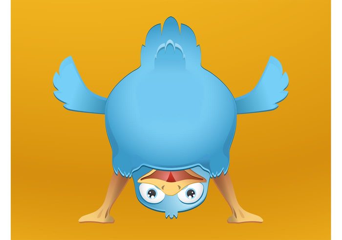 wings website web twitter bird twitter tweet social media online mascot legs happy funny follow cute comic character cartoon beak animal 