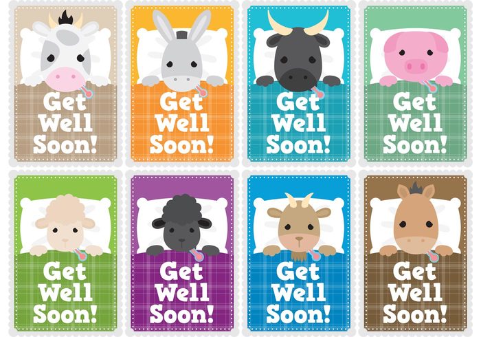 Wounded Wound well soon Sickness Sick recovery recovering Pain misfortune medical Ill Hurt head greeting get well soon cards get well soon card get condolence cartoon card bandage animals Accident  
