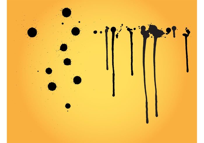 Street Art splash Spatters paint liquid ink grungy grunge graffiti effects drop drips dripping dirty blob 