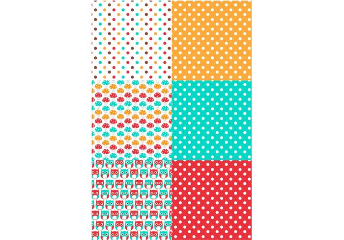 wallpaper vector texture Textile sweet set seamless retro polka dot pattern set pattern papers owl nature mushroom kids illusteration Idea graphic forest fashion fabric element dots design decorative decor cute creative colorful background animals 