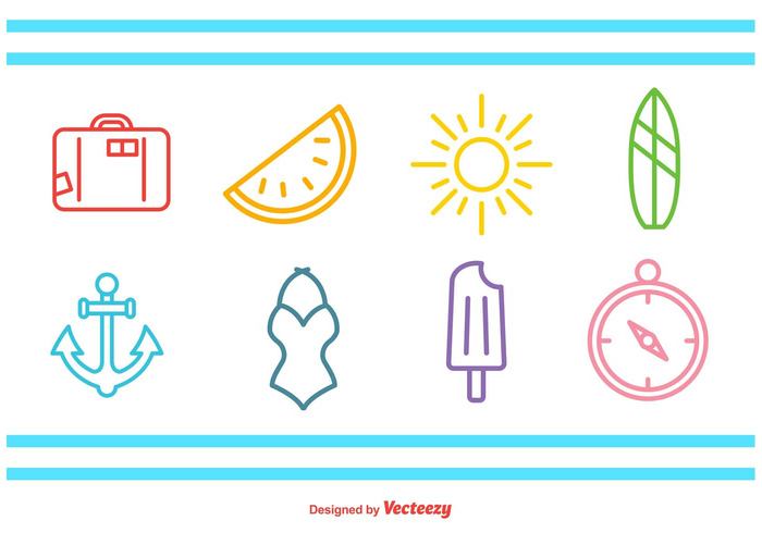 web vacation ui tropical travel tourism thin symbol swimsuit sun summer sign sea pictogram minimal map luggage line Journey interface icon holiday gui flat Destination compass beach anchor  