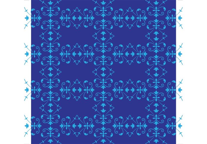 wallpaper vector pattern tile romantic Repetitive Repetition plants petals nature flowers Design footage cyan blue backdrop 