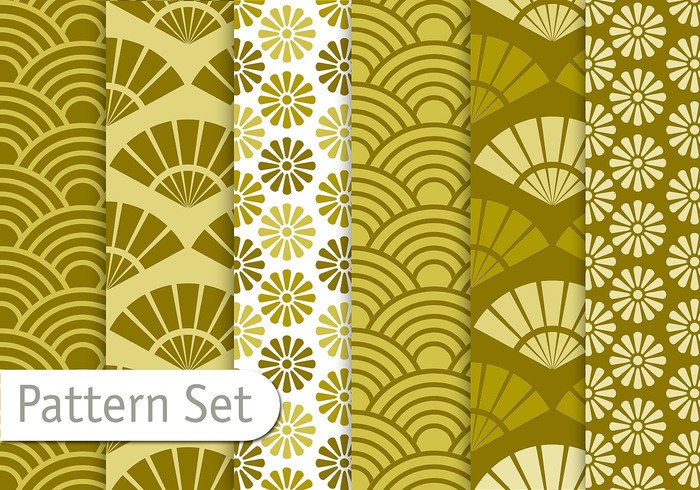 wallpaper trendy Textile Surface stylish style set print pattern set pattern paper set orient olive green modern line japan illustration home graphic geometric flower floral fashion fabric design decorative decoration decor colorful background art abstract 