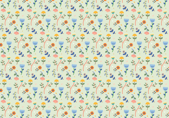 wallpaper vector trendy shapes seamless random plant pattern pastel ornamental leafs flower floral decorative decoration deco background abstract 