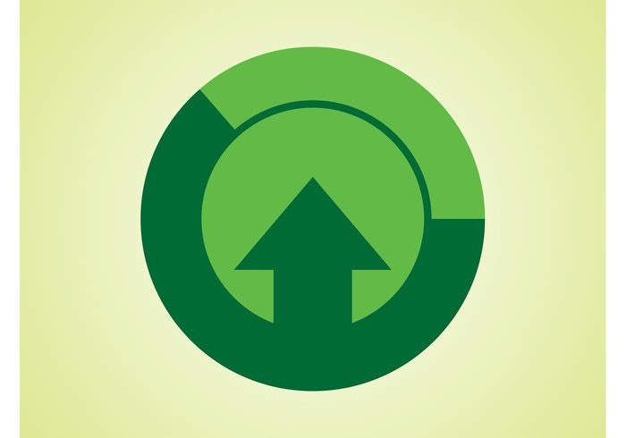 template success sticker round pointer logo icon growth circle badge arrow 