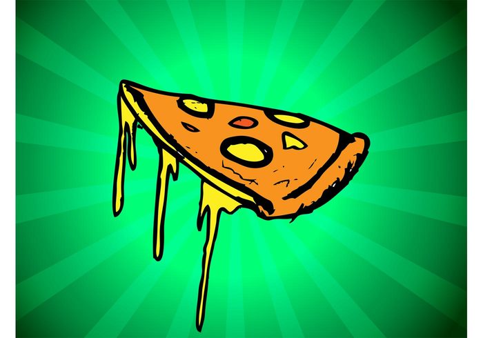 tomatoes Stroked simple Pizza vector junk food italian illustration food fast food drawing comic Cheesy cheese 