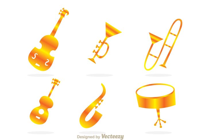 ukulele trumpet stucio string Song Sing silhouette play note musical music instrument guitar gold drum cello band 